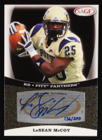 LeSean McCoy 2009 SAGE Autographs Gold #33 #136/200 RC at PristineAuction.com