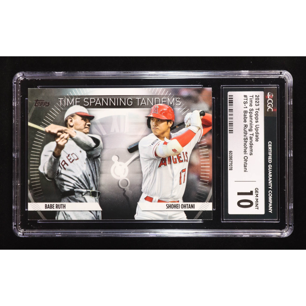 Shohei Ohtani / Babe Ruth 2023 Topps Update Time-Spanning Tandems #TS1 (CGC 10) at PristineAuction.com