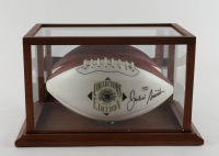 Jackie Smith Signed Hall of Fame Logo White Panel Football with Display Case (PSA) at PristineAuction.com