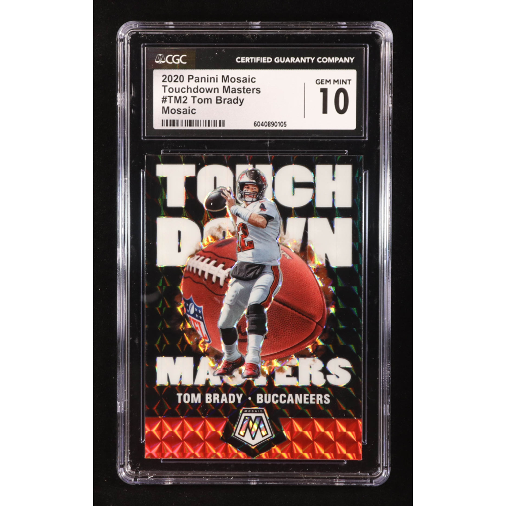 Tom Brady 2020 Panini Mosaic Touchdown Masters Mosaic #TM2 (CGC 10) at PristineAuction.com