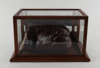 Mike Tyson Signed Pair of Jack Dempsey Model Boxing Gloves with Wrist Wrap in Wood Display Case (Tyson & PSA) at PristineAuction.com