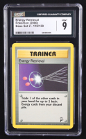 Energy Retrieval Pokemon 1999 Base 2 #110 (CGC 9) at PristineAuction.com
