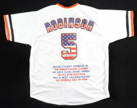 Brooks Robinson Signed Career Highlight Stat Jersey Inscribed "HOF 1983" (JSA) at PristineAuction.com
