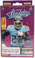 2021 Panini Absolute Football Hanger Box With (50) Cards at PristineAuction.com
