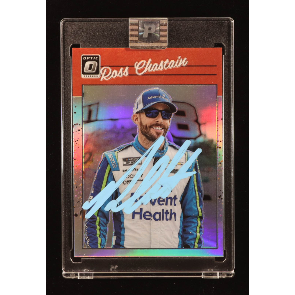 Ross Chastain Signed 2023 Donruss Optic Holo #61 RETRO (PA) at PristineAuction.com Ross Chastain Signed 2023 Donruss Optic Holo #61 RETRO (PA) at PristineAuction.com