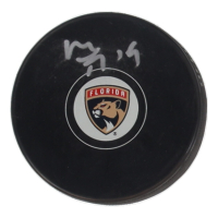 Matthew Tkachuk Signed Panthers Logo Hockey Puck (JSA) at PristineAuction.com