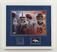 Peyton Manning Signed Custom Framed Lithograph Display (Beckett) at PristineAuction.com