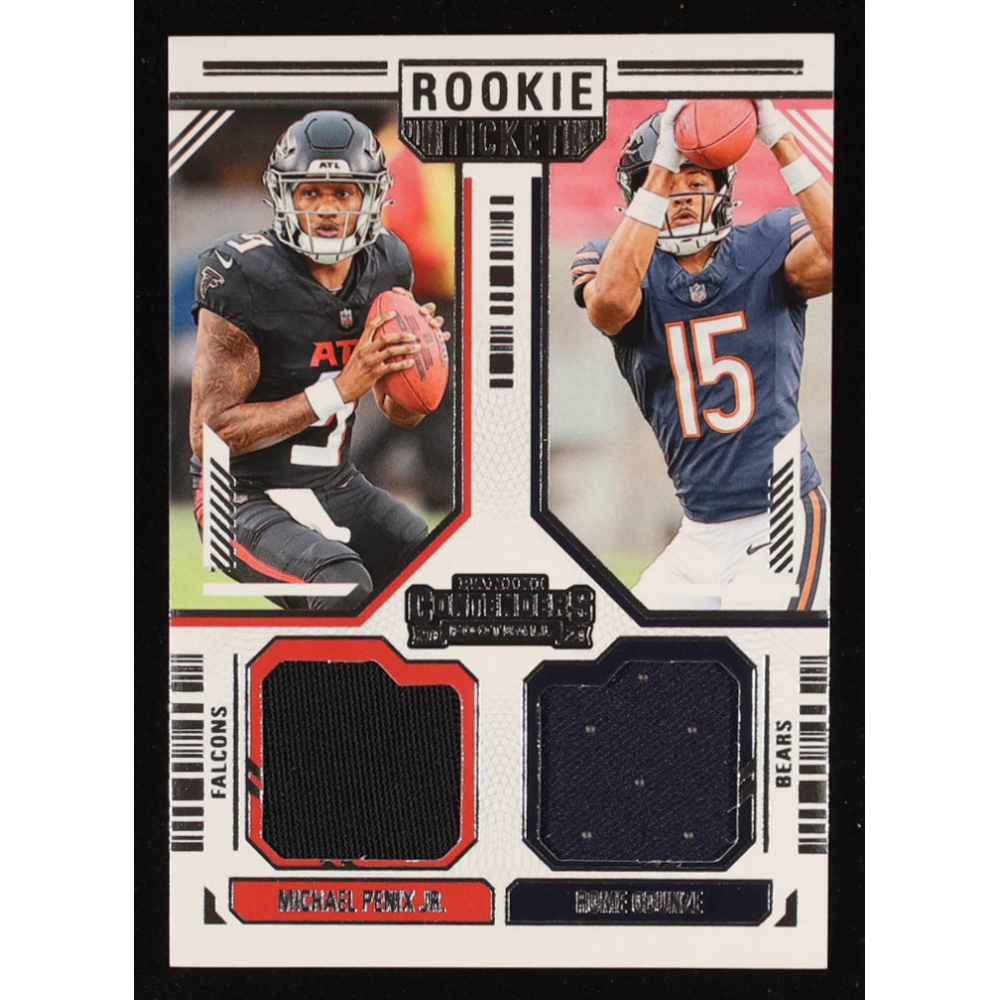 Michael Penix Jr. / Rome Odunze 2024 Panini Contenders Rookie Ticket Dual Swatches #3 RC at PristineAuction.com