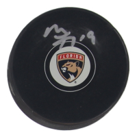 Matthew Tkachuk Signed Panthers Logo Hockey Puck (JSA) at PristineAuction.com