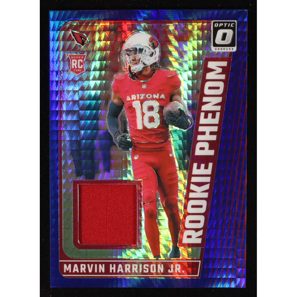Marvin Harrison Jr. 2024 Donruss Optic Rookie Phenoms Blue Hyper #30 RC at PristineAuction.com