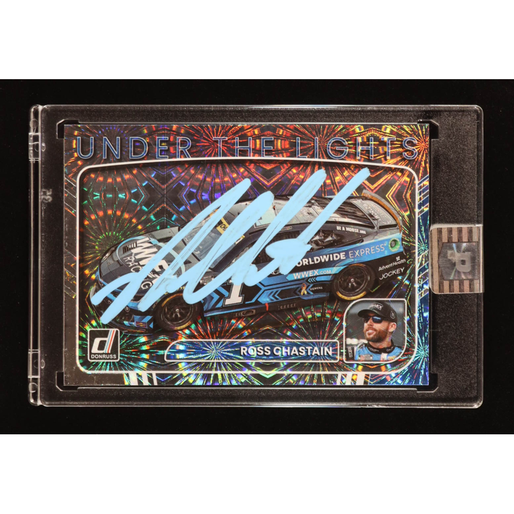 Ross Chastain Signed 2023 Donruss Under the Lights #1 (PA) at PristineAuction.com
