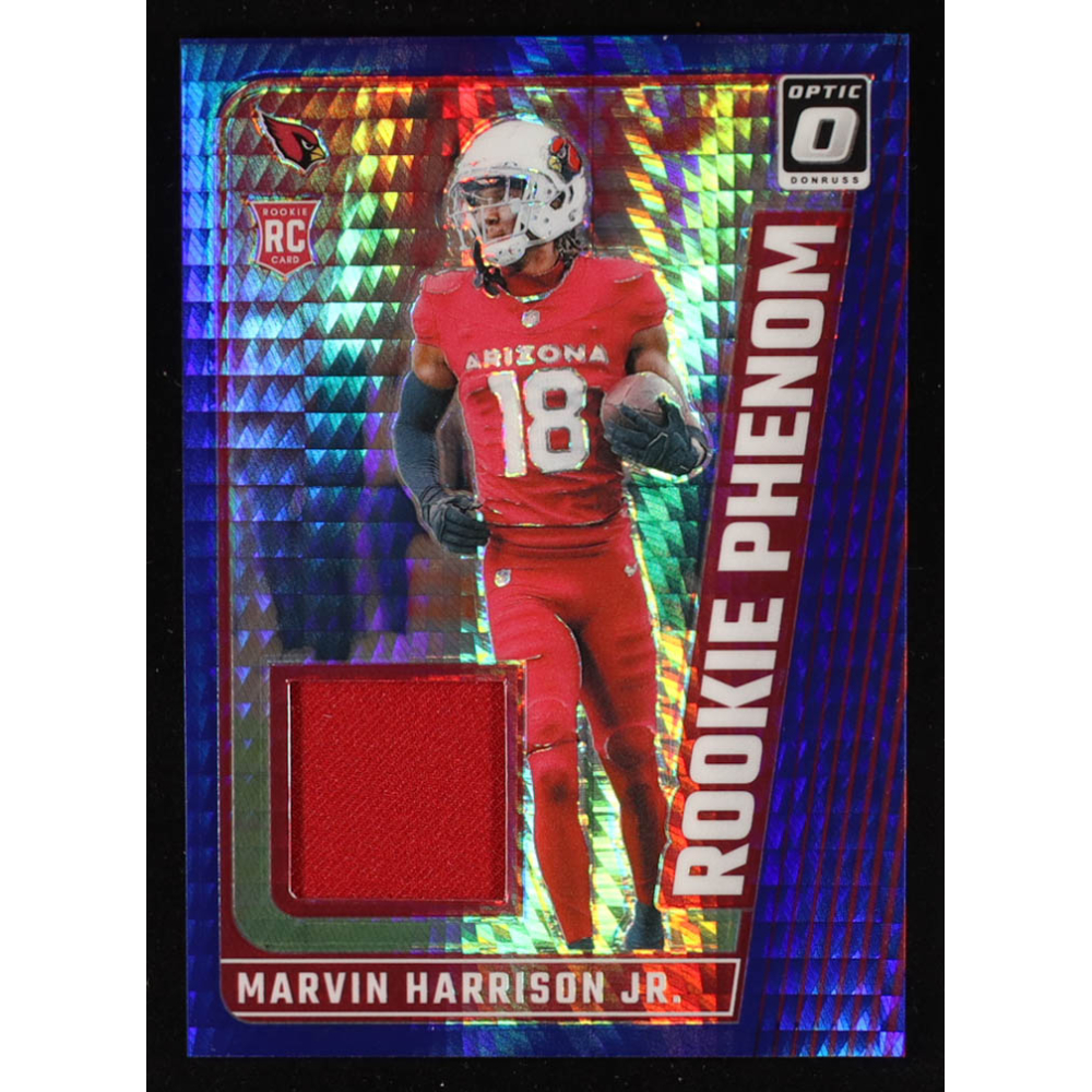 Marvin Harrison Jr. 2024 Donruss Optic Rookie Phenoms Blue Hyper #30 RC at PristineAuction.com