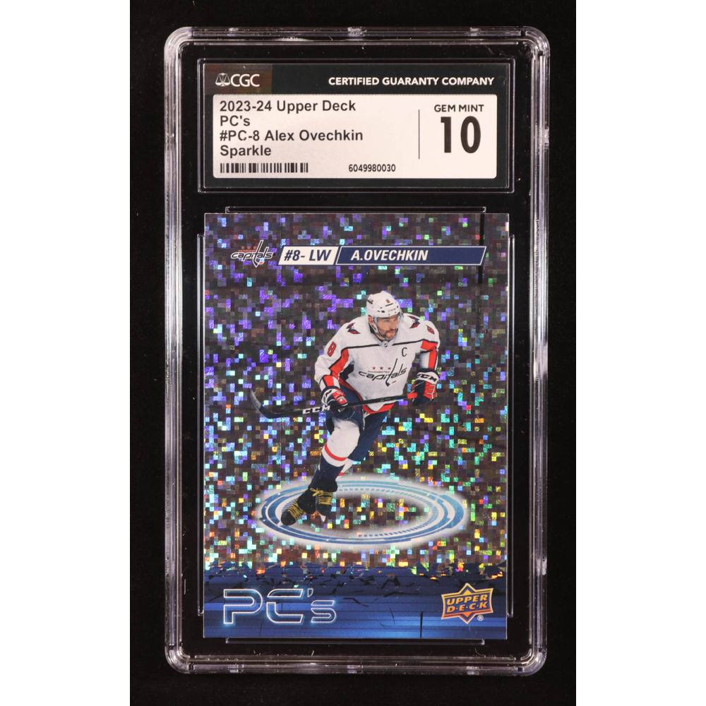 Alexander Ovechkin 2023-24 Upper Deck PC's Sparkle #PC8 (PSA 9) at PristineAuction.com