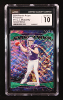 JJ McCarthy 2024 Panini Prizm Fireworks Prizms Green #18 RC (CGC 10) at PristineAuction.com