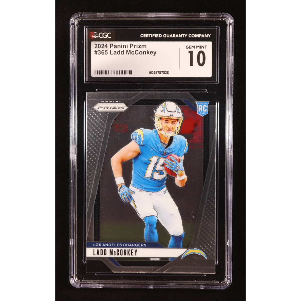 Ladd McConkey 2024 Panini Prizm #365 RC (CGC 10) at PristineAuction.com