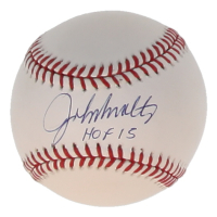 John Smoltz Signed OML Baseball Inscribed "HOF 15" (USA SM) at PristineAuction.com