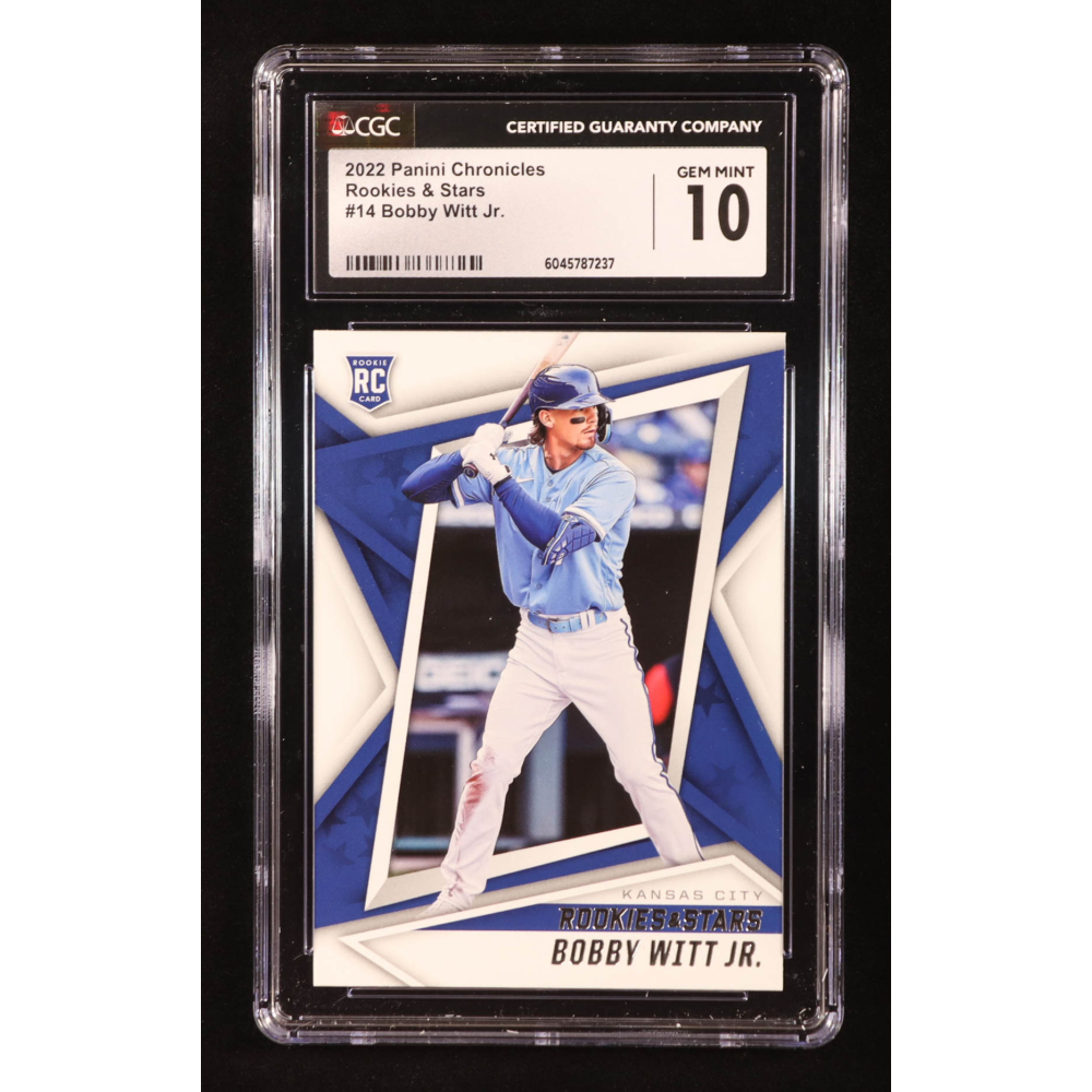 Bobby Witt Jr. 2022 Panini Chronicles Rookies and Stars #14 RC (CGC 10) at PristineAuction.com