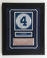 Lou Gehrig 1923-2008 Yankees Monument Park Custom Framed Brick Display at PristineAuction.com