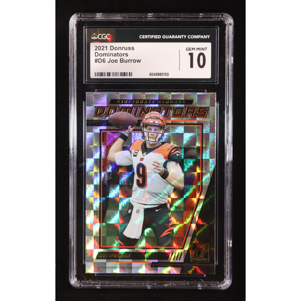 Joe Burrow 2021 Donruss Dominators #D6 (CGC 10) at PristineAuction.com