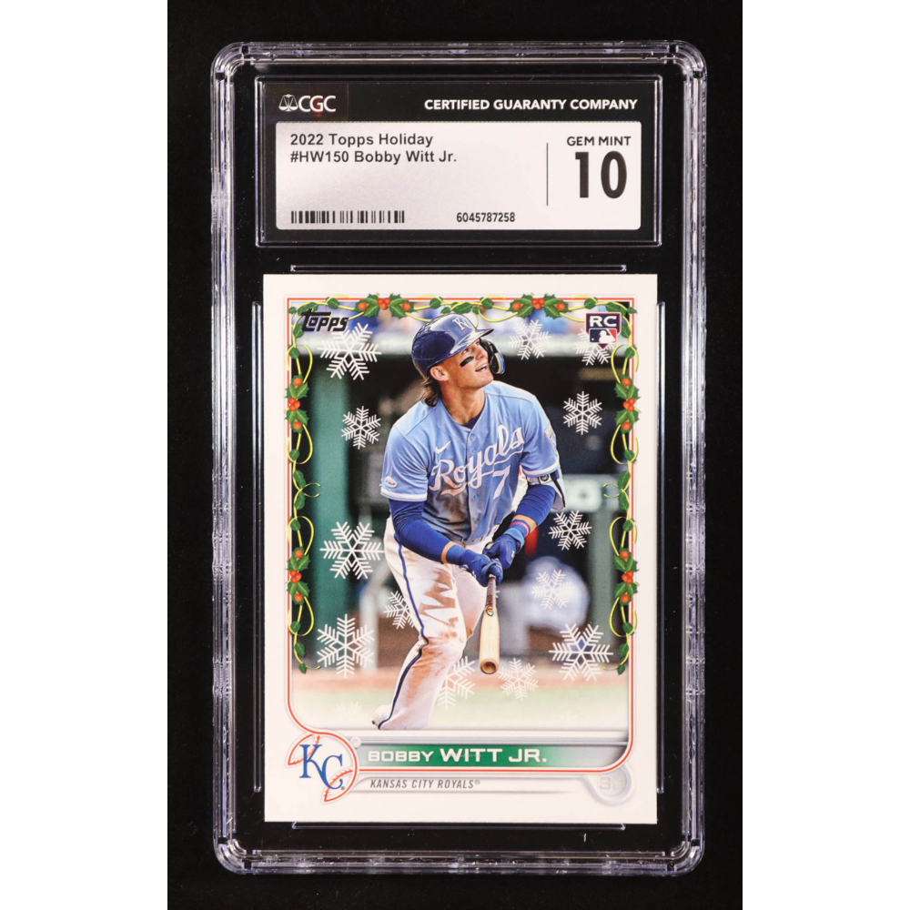 Bobby Witt Jr. 2022 Topps Holiday #HW150 RC (CGC 10) at PristineAuction.com