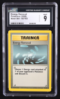 Energy Removal Pokemon 1999 Base Unlimited #92 (CGC 9) at PristineAuction.com