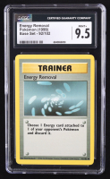 Energy Removal Pokemon 1999 Base Unlimited #92 (CGC 9.5) at PristineAuction.com