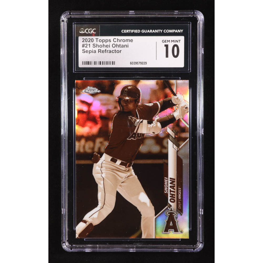 Shohei Ohtani 2020 Topps Chrome Sepia Refractors #21 (CGC 10) at PristineAuction.com