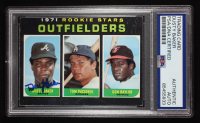 Dusty Baker Signed 1971 Topps Rookie Stars #709 Dusty Baker / Don Baylor / Tom Paciorek RC (PSA Authentic) at PristineAuction.com
