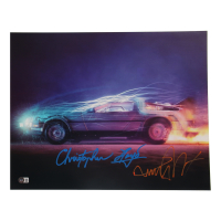 Michael J. Fox & Christopher Lloyd Signed "Back to the Future" 16x20 Photo (Beckett) at PristineAuction.com