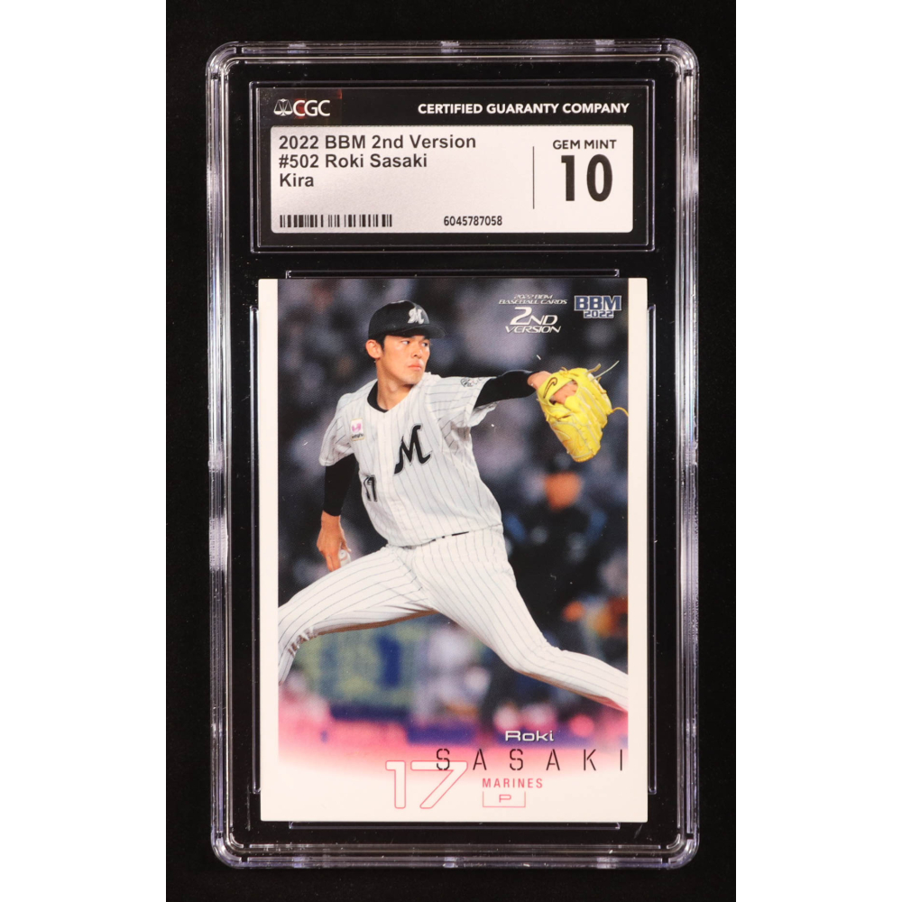 Roki Sasaki 2022 BBM 2nd Version #502 Kira RC (CGC 10) at PristineAuction.com