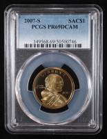 2007-S Sacagawea $1 Dollar Coin - Deep Cameo Proof (PCGS PR69DCAM) at PristineAuction.com