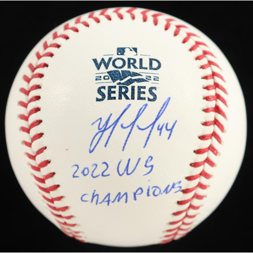 Yordan Alvarez Signed 2022 World Series Baseball Inscribed "2022 WS Champions" (Beckett) at PristineAuction.com