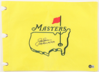 Jack Nicklaus Signed Masters Tournament Golf Pin Flag Inscribed "63,65,66,72,75,86" (Beckett) at PristineAuction.com