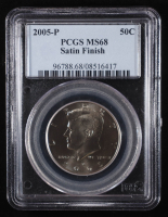 2005-P Kennedy Half Dollar - Satin Finish (PCGS MS68) at PristineAuction.com