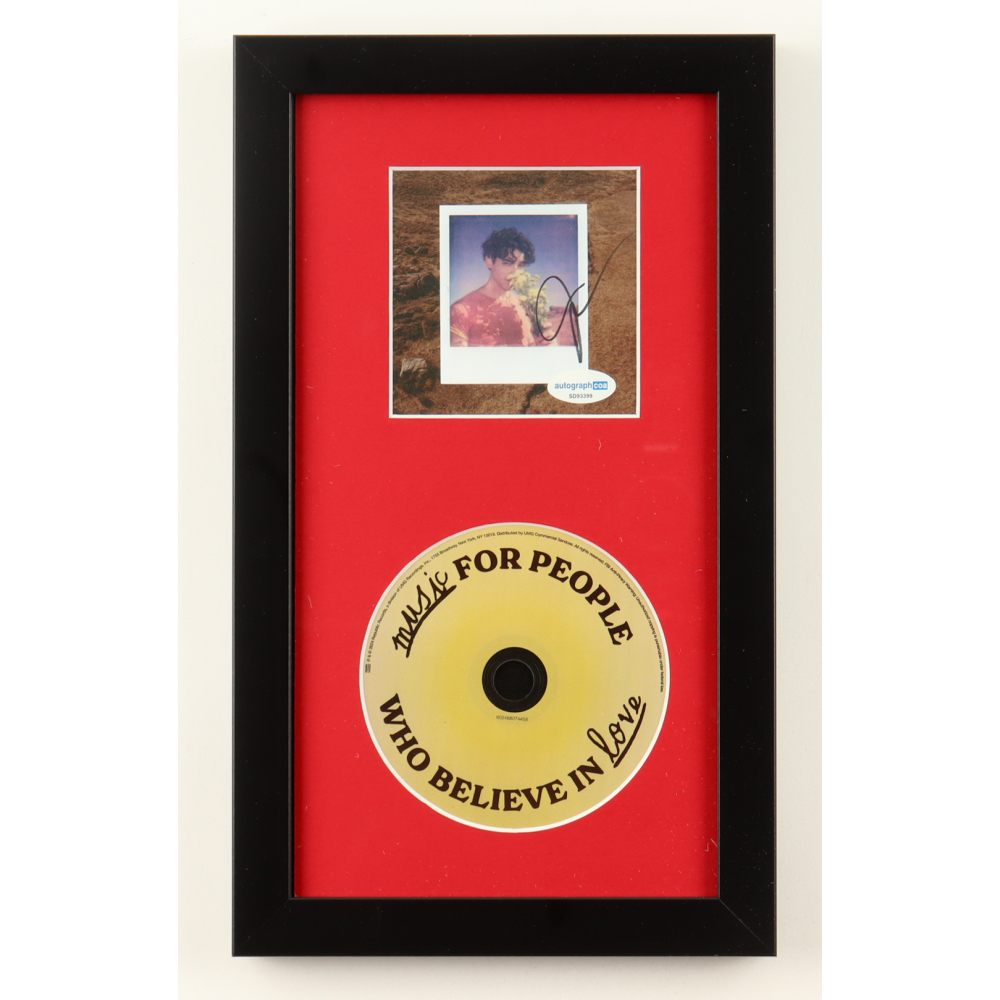 Joe Jonas Signed Custom Framed Art Card Display With Disc (ACOA) at PristineAuction.com