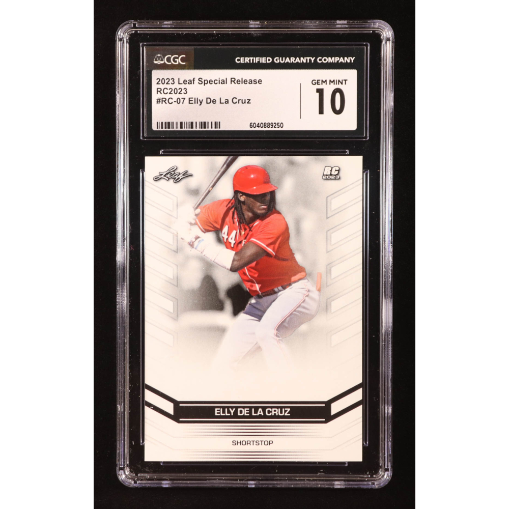 Elly De La Cruz 2023 Leaf Special Release RC2023 #RC07 RC (CGC 10) at PristineAuction.com