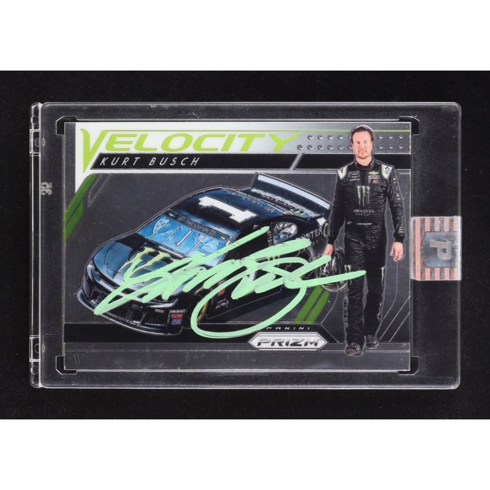 Kurt Busch Signed 2019 Panini Prizm #79 Velocity (PA) at PristineAuction.com
