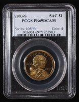2003-S Sacagawea $1 Dollar Coin - Deep Cameo Proof (PCGS PR69DCAM) at PristineAuction.com