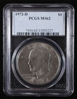 1972-D Eisenhower Silver Dollar (PCGS MS62) at PristineAuction.com