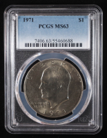 1971 Eisenhower Silver Dollar (PCGS MS63) at PristineAuction.com