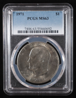 1971 Eisenhower Silver Dollar (PCGS MS63) at PristineAuction.com