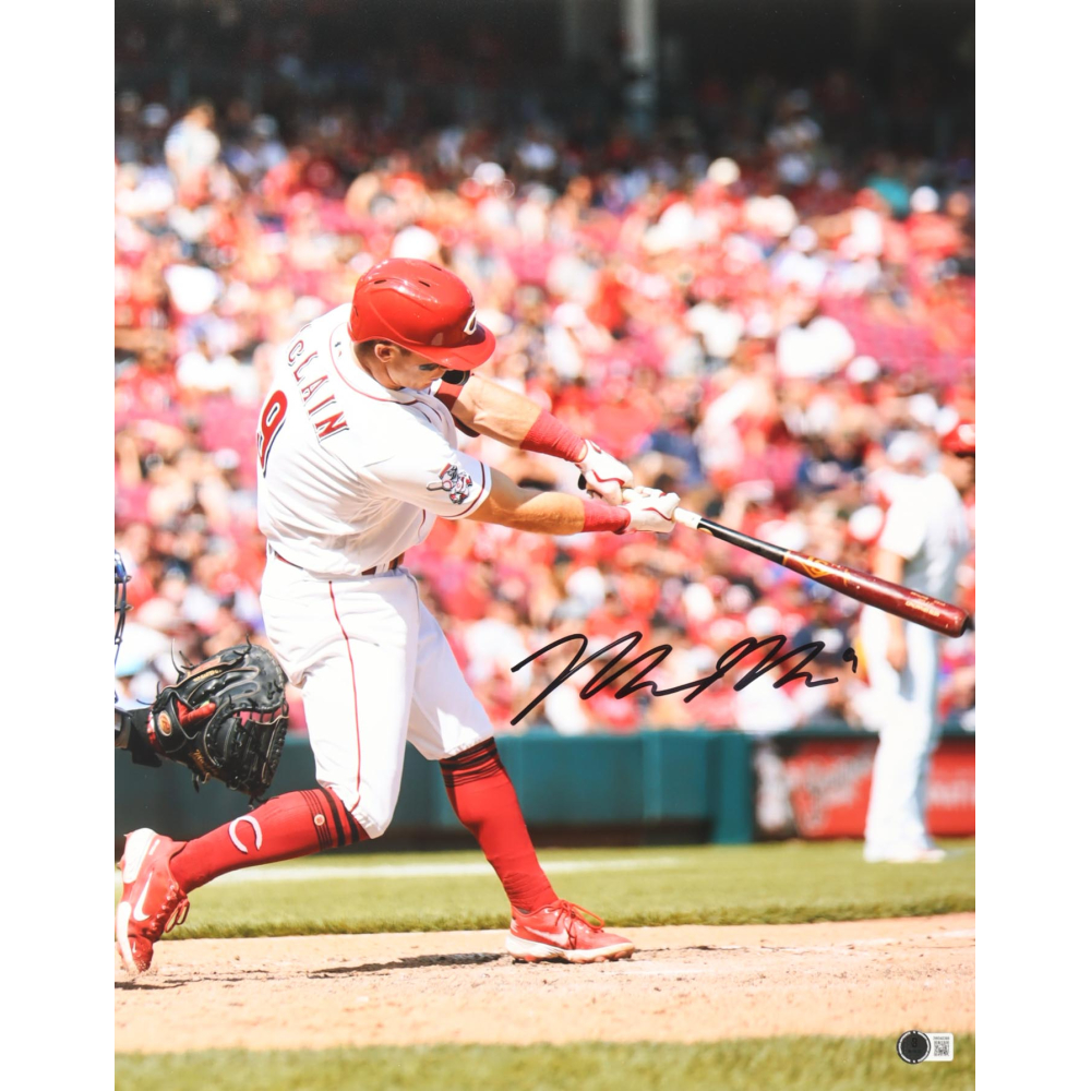 Matt McLain Signed Reds 16x20 Photo (Beckett) at PristineAuction.com