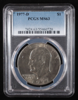 1977-D Eisenhower Silver Dollar (PCGS MS63) at PristineAuction.com