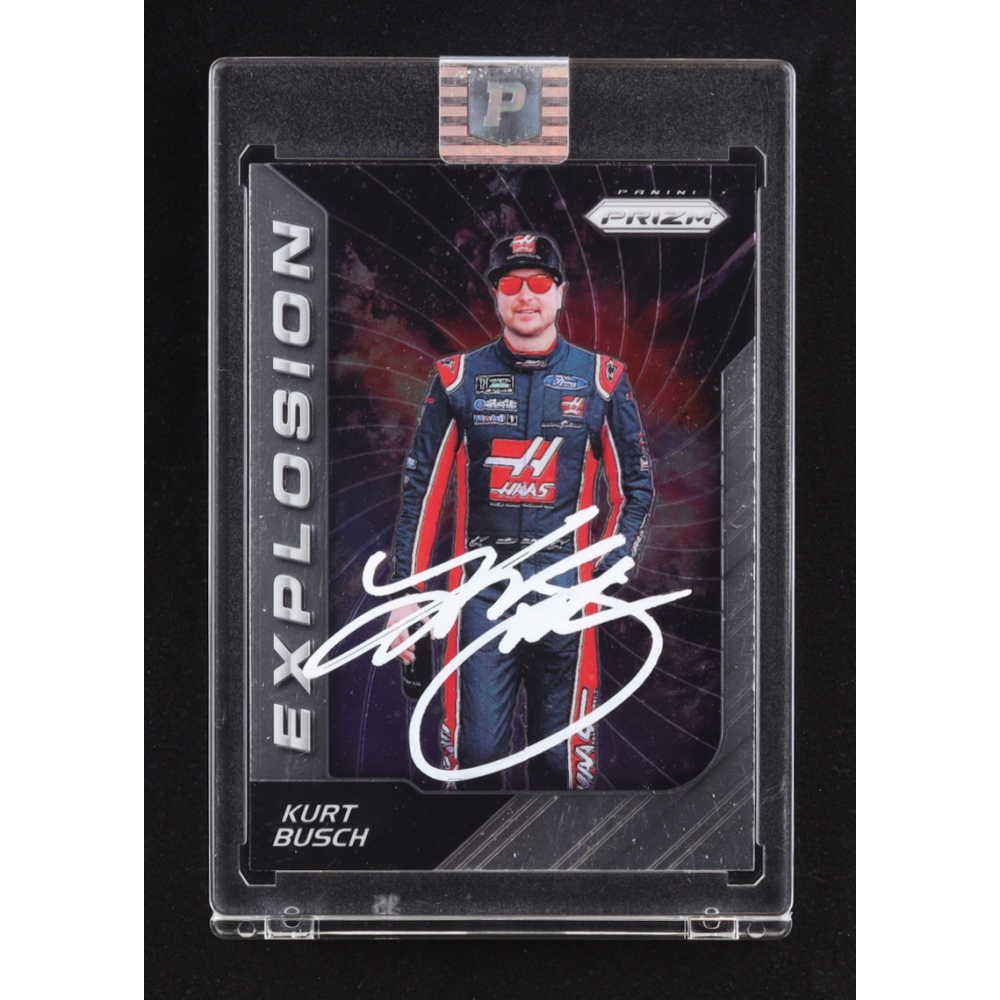 Kurt Busch Signed 2018 Panini Prizm #84 Explosion (PA) at PristineAuction.com