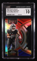 Bijan Robinson 2023 Select Prizm Red and Blue Die Cut #180 RC (CGC 10) at PristineAuction.com