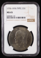 1776-1976 Eisenhower Bicentennial Silver Dollar, Type 2 (NGC MS65) at PristineAuction.com