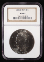 1976-D Eisenhower Silver Dollar, Type 2 (NGC MS65) at PristineAuction.com