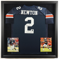 Cam Newton Signed Auburn Tigers Custom Framed Jersey Display Inscribed "10 Heisman" (PSA) at PristineAuction.com