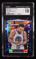 Stephen Curry 2023-24 Donruss Optic My House Purple #17 (CGC 10) at PristineAuction.com