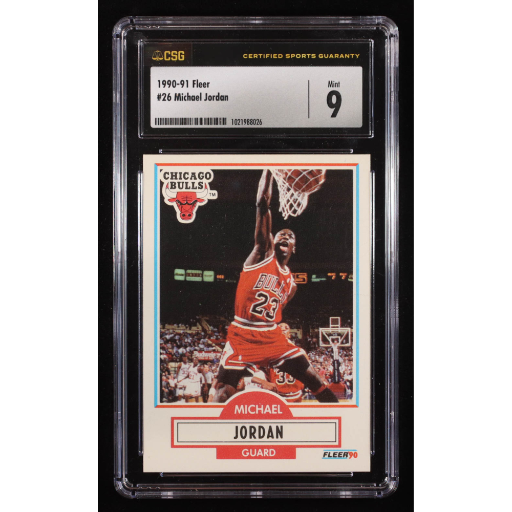 Michael Jordan 1990-91 Fleer #26 (CSG 9) at PristineAuction.com